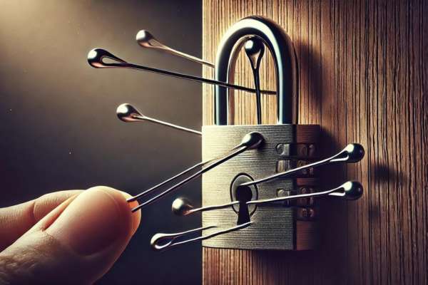 Picking the Lock Using Bobby Pins Open A Locked Bedroom Door